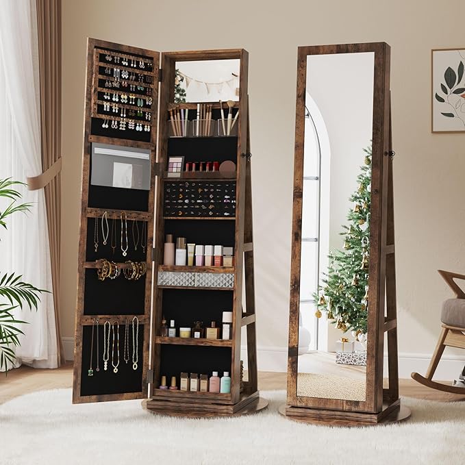 360 Mirror Jewelry Cabinet