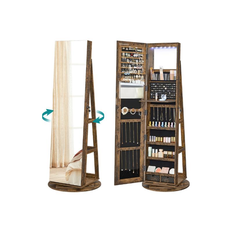 360 Mirror Jewelry Cabinet