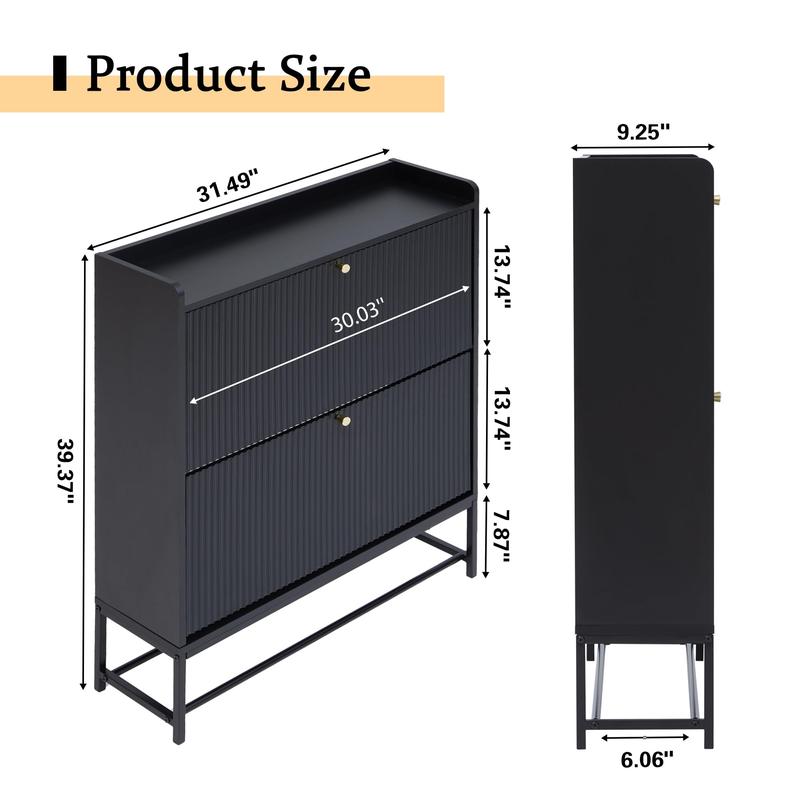 Flip-Drawer Shoe Storage