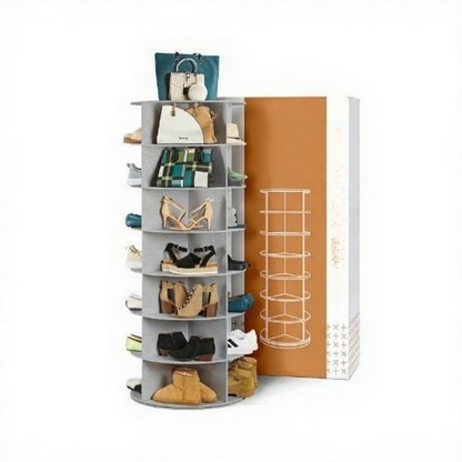 Rotating Shoe Rack Tower