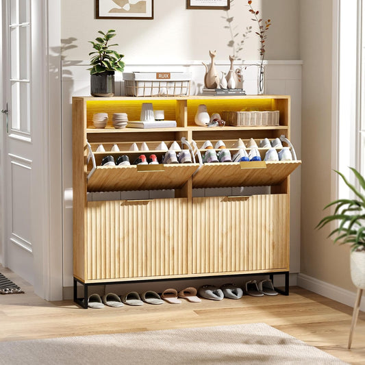 Flip-Drawer Shoe Storage